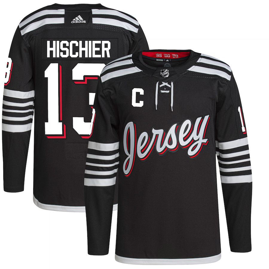 Men New Jersey Devils #13 Nico Hischier adidas Black Alternate Primegreen Authentic Pro Player NHL Jersey->new jersey devils->NHL Jersey